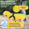 Lukovee Dog Raincoat - Waterproof Rain Jacket with Harness & Removable Hood, Reflective Double Layer Dog Rain Coat Poncho (Y,L)