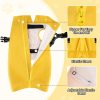 Lukovee Dog Raincoat - Waterproof Rain Jacket with Harness & Removable Hood, Reflective Double Layer Dog Rain Coat Poncho (Y,L)