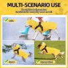 Lukovee Dog Raincoat - Waterproof Rain Jacket with Harness & Removable Hood, Reflective Double Layer Dog Rain Coat Poncho (Y,L)