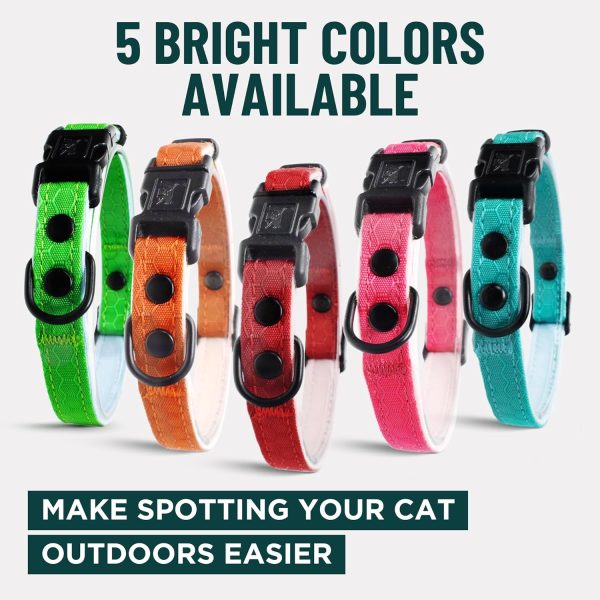 1770709462_81DuXm1oMiL._AC_SL1500_.jpg OutdoorBengal Green Cat Collar Breakaway, Soft Padding for Medium to Large Cats - Durable Heavy Duty Tactical Fabric, Comfortable, Quick Release Breakaway Cat Collars, No Bell Collar (Green, Adult)