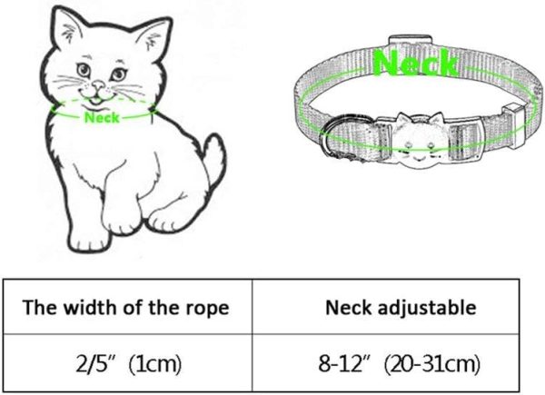 51mhkWav9BL._AC_SL1000_.jpg Cat Collar,Personalized Embroidered Nylon Cat ID Collars with Bell - Custom Text with Pet Name and Phone Number … (Cat Collar)