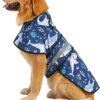 HDE Dog Raincoat Jacket Reflective Adjustable Hooded Pet Poncho Rain Coat with Leash Hole for Small to X-Large Dogs Sharks - L