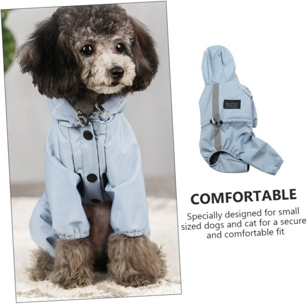 618O6p27ukL._AC_SL1258_.jpg Mikikit Waterproof Reflective Breathable Blue Large Dog Poncho Rain Jacket for Dogs and Cats Outdoor Weather Protection