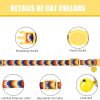 61AdDaZcKL._AC_SL1500_.jpg ZUFECY Colorful Gradient Breakaway Cat Collar - Adjustable 5.9-11.8in with Safety Bell & Reflective Strips