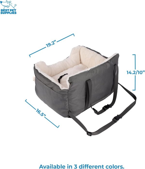 61D7VFQVqcL._AC_SL1500_.jpg Best Pet Supplies Dog House Bed Crate Mat Tent Indoor Round Soft Plush for Small, Medium, and Large Breeds - Gray, 21 x 20 x 14