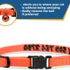GoTags Personalized Cat Collars with Breakaway Safety Release Buckle, Custom Embroidered Cat Collar with Pet Name and Phone Number, Adjustable Nylon ID Collar with Bell for Cat or Kitten (Pack of 1)