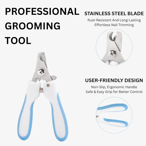 61L1hVB8dYL._AC_SL1500_.jpg AIXINPET Dog & Cat Nail Clippers and Trimmers - with Free Nail File, Protective Guard to Avoid Over Cutting, Extra Sharp Blade - Suitable for Small to Large Dogs, Puppies, Birds and Rabbits (Large)