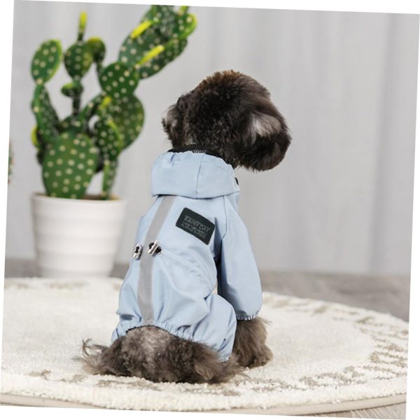 61Q4RZowq2L._AC_SL1237_.jpg Mikikit Waterproof Reflective Breathable Blue Large Dog Poncho Rain Jacket for Dogs and Cats Outdoor Weather Protection