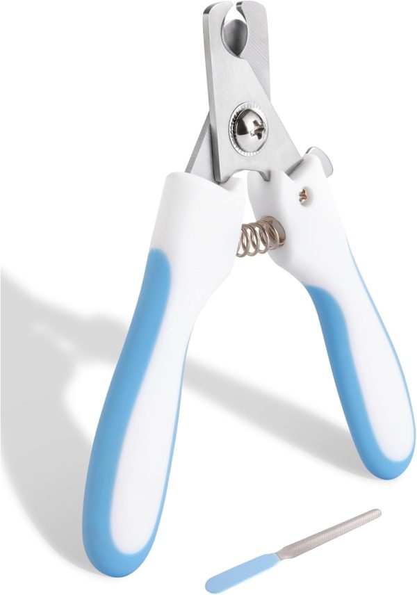 61QxaY3eEBL._AC_SL1500_.jpg AIXINPET Dog & Cat Nail Clippers and Trimmers - with Free Nail File, Protective Guard to Avoid Over Cutting, Extra Sharp Blade - Suitable for Small to Large Dogs, Puppies, Birds and Rabbits (Large)
