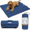 61R4NTqfBcL._AC_SL1080_.jpg Portable Dog Mat - Waterproof & Foldable Pet Bed - Ideal for Indoor, Outdoor, Cafes, Travel, Camping, Grooming & Training - 39"x30" - Includes Carry Bag - Durable, Washable & Lightweight - Blue