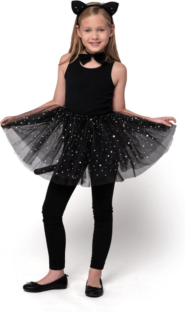 Spooktacular Creations Cat Pig Leopard Costume Set with Tutu, Animals Headband Collar and Tail,Cosplay Accessory Kids