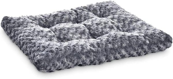 Amazon Basics Cat and Dog Bed and Crate Pad, Machine Washable, Indoor, 40 x 27 x 3.5 inches, Gray