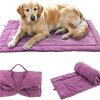Portable Foldable Dog Bed for Small to Medium Dogs & Cats Under 77lbs, Lightweight Pet Sleeping Mat for Indoor Outdoor Use, Travel Camping Picnic Pet Mat, Sofa Cover (Rose Pink, 39.3 x 27.6 in)
