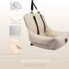 61VD1Vh9UpL._AC_SL1500_.jpg Dog Car Seat for Small Dogs,Ultra-Soft Fabric,2 Storage Pockets & Safety Leash,Adjustable Straps,Easy to Install,Fully Detachable and Washable(Beige)