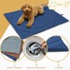 61XCVUrpXdL._AC_SL1080_.jpg Portable Dog Mat - Waterproof & Foldable Pet Bed - Ideal for Indoor, Outdoor, Cafes, Travel, Camping, Grooming & Training - 39"x30" - Includes Carry Bag - Durable, Washable & Lightweight - Blue