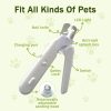 2-in-1 Dog Nail Grinder & Dog Nail Clippers Trimmers for Large Medium Small Dogs Cats Pets Claw Trimmer with LED Lights (Green)