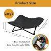 Elevated Dog Bed, Portable Raised Pet Cot for Outdoor and Indoor Folding Dog Cot Bed with Padded Filling Carrying Bag Included Pet Raised Travel Lounger for Camping Traveling (36x36x12inch)