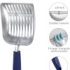 WePet Cat Litter Scoop, Aluminum Alloy Sifter, Kitty Metal Scooper, Deep Shovel, Long Handle, Poop Sifting, Kitten Pooper Lifter, Durable, Heavy Duty, for Litter Box