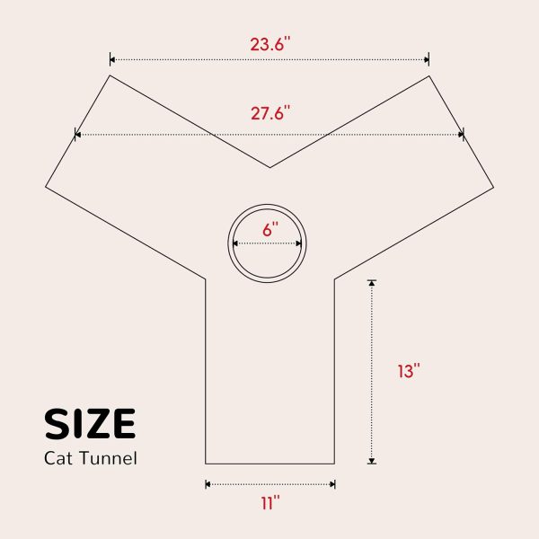 Tempcore 3 Way Collapsible Cat Tunnel for Indoor Cats, Pet Tunnel Bored Toys with Peek Hole & Ball for Puppy, Kitty, Kitten, Rabbit, Grey-Coin