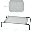 Amazon Basics Cooling Breathable Elevated Dog Bed with Metal Frame for Small Dogs, 36 x 22 x 7.5 Inch, Grey