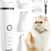 61oGF4Dkl5L._AC_SL1500_.jpg oneisall Cat Grooming Kit, 3 in 1 Quiet Cat Clippers for Thick Matted Paw Hair Trimmer, Heavy Coat Butt Shaver Cordless Pet Clippers Fur Trimmer for Dogs and Other Small Animals at Home Travel