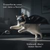 61poquveKRL._AC_SL1500_.jpg Black Bat Cat Mask and Cloak Costume for Indoor Cats, Funny Superhero Pet Outfit for Christmas, Cosplay, Parties and Photoshoots, Hooded Cape for Cats β Big Size