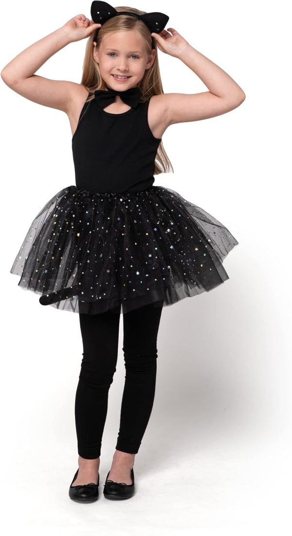 Spooktacular Creations Cat Pig Leopard Costume Set with Tutu, Animals Headband Collar and Tail,Cosplay Accessory Kids