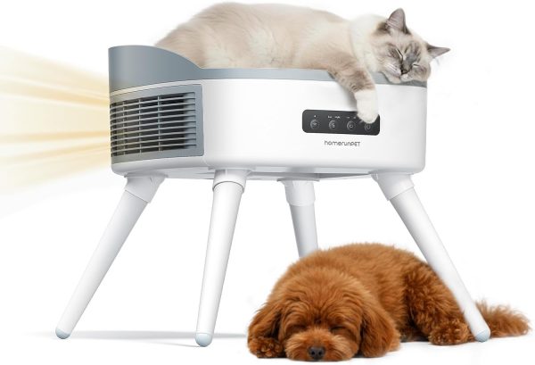 61u3TUNQSPL._AC_SL1500_.jpg HomeRunPet Pet-Safe Space Heater with Heated Cat Bed - 2-in-1 Ceramic Heater for Room & Pets, 1300W Fast Heat, Energy Saving
