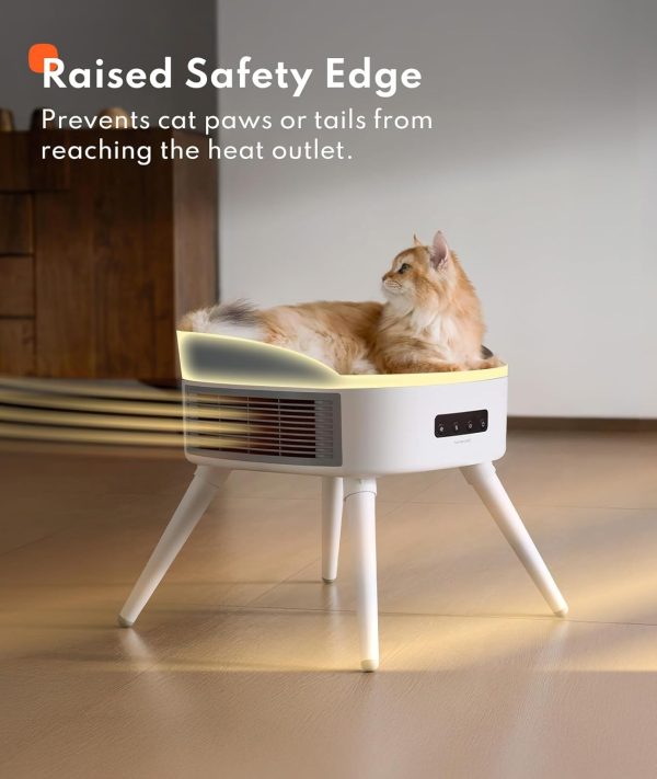 61xXkTpBn6L._AC_SL1500_.jpg HomeRunPet Pet-Safe Space Heater with Heated Cat Bed - 2-in-1 Ceramic Heater for Room & Pets, 1300W Fast Heat, Energy Saving