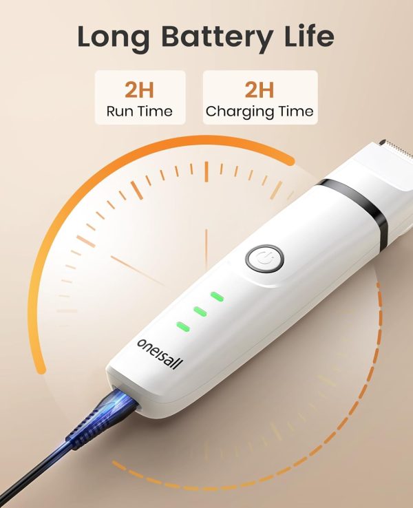 61ziUGPTnlL._AC_SL1500_.jpg oneisall Cat Grooming Kit, 3 in 1 Quiet Cat Clippers for Thick Matted Paw Hair Trimmer, Heavy Coat Butt Shaver Cordless Pet Clippers Fur Trimmer for Dogs and Other Small Animals at Home Travel