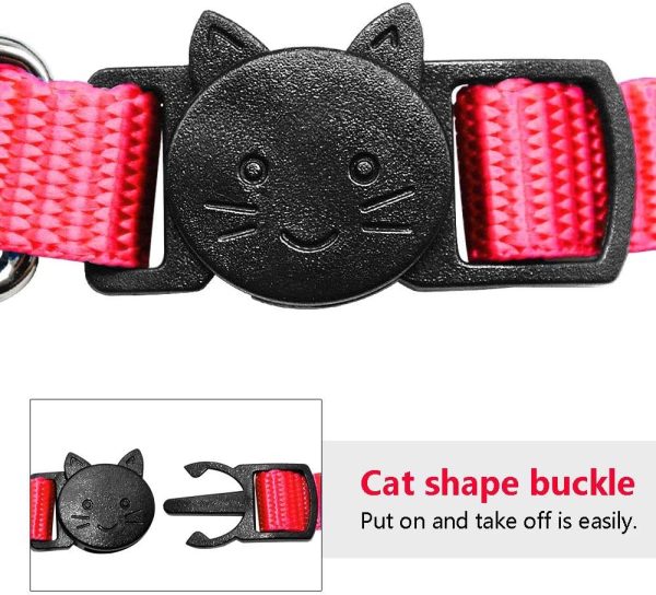 710F3WzqInL._AC_SL1000_.jpg Cat Collar,Personalized Embroidered Nylon Cat ID Collars with Bell - Custom Text with Pet Name and Phone Number … (Cat Collar)