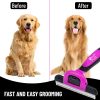 712jyQeYUL._SL1500_.jpg Deshedding and Grooming Tool - Stainless Steel Knot Detangler Comb for Dogs & Cats, Reduces Shedding by 95% (Pink)