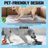 EXPAWLORER Outdoor Dog Bed, Portable Waterproof Reversible Camping Travel Durable Dog Bed, Large Pet Mat Machine Washable Indoor for Medium Large Dogs Puppy Cats Sleeping Outside 26"x43" Blue & Grey