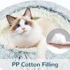 Calming Cat Beds, Fluffy Plush Round Cat Cave Washable, Cozy Warming Anti-Slip Small Dog Bed for Puppy and Kitten, Soft Anti Anxiety Pet Nest (20×20 inch, Grey)