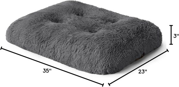 715tOTACbPL._AC_SL1500_.jpg Bedsure Washable Large Dog Bed for Crate, Faux Fur Dog Crate Pad for Large Breed, Plush Soft Comfort Dogs Sleeping Mat, Anti-Slip Pet Kennel Pad, 35" x 23", Dark Grey