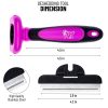 716N6Jq95vL._SL1500_.jpg Deshedding and Grooming Tool - Stainless Steel Knot Detangler Comb for Dogs & Cats, Reduces Shedding by 95% (Pink)