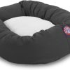 717QZYnTcPL._AC_SL1500_.jpg Majestic Pet 52 Inch Poly-Cotton Sherpa Calming Dog Bed Washable – Cozy Soft Round Dog Bed with Spine for Head Support - Fluffy Donut Dog Bed 52x35x11 (inch) – Round Pet Bed X- Large - Gray