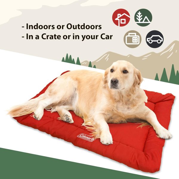 718FKt4K-mL._AC_SL1500_.jpg Coleman Large Dog Bed for Travel, Roll Up Foldable Packable Pet Mat Travel Beds