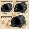 719Ljsax46L._AC_SL1500_.jpg 3 Pcs 16.5 x 12 x 11 Cat Houses for Outdoor Cats Bulk Weatherproof Waterproof Rainproof Foldable Cotton Insulated Feral Dogs Tent Shelter Pet Beds for Keep Warm Outdoor Indoor Garden for a 4kg Kitten