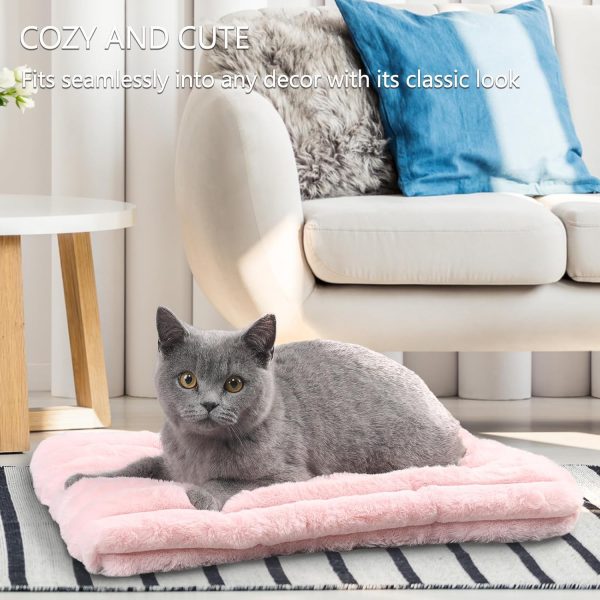 719jn2LGX6L._AC_SL1500_.jpg Extra Small Dog Crate Pad 18 x 12 Dog Beds for Tiny Dogs Deluxe Corduroy Fleece Fluffy Comfy Kennel Pad Washable Cute Flat Cat Bed Mat Pink Pet Sleeping Cushion for Mini Small Puppy Breeds XS