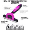 719uSOvtC4L._SL1500_.jpg Deshedding and Grooming Tool - Stainless Steel Knot Detangler Comb for Dogs & Cats, Reduces Shedding by 95% (Pink)