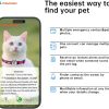71BgwDiGYFL._AC_SL1500_.jpg Cat Collar with Bells Reflective Cat Collars Breakaway with Oxford Cloth Soft Padding Adjustable Kitten Collar with QR Code(Hotpink)