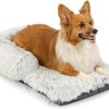 71DRpeZlBXL._AC_SL1500_.jpg Best Friends by Sheri Nap Mat Dog Bed with Bolster - Washable Crate Pad, Removable Cover, Frost, Medium, 30x17