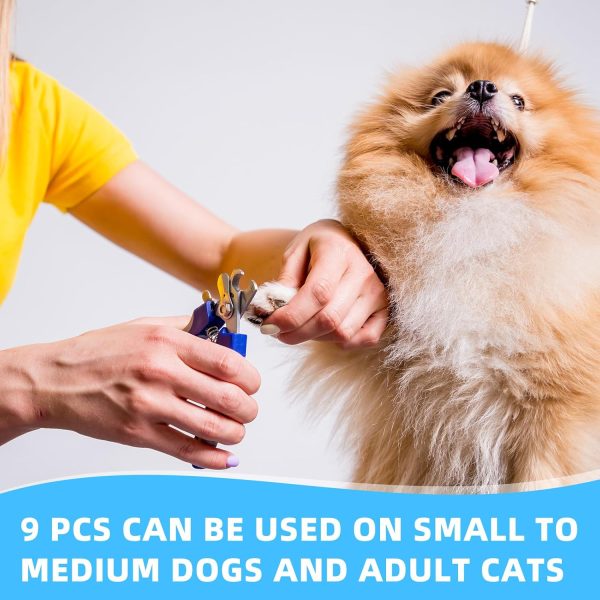 9 Pcs Dog Nail Clippers Bulk Pet Nail Claw Grooming Pet Cutter Toenail Trimmer for Small Medium Dogs