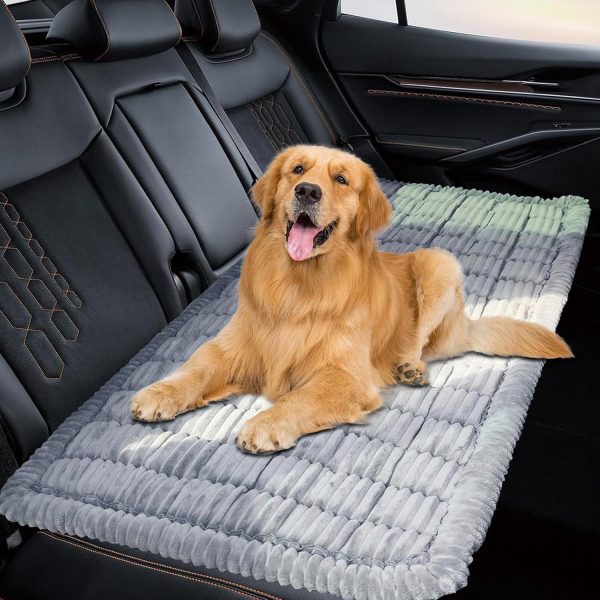 71ED8hCMoL._AC_SL1500_.jpg Backseat Dog Car Bed Mat, Non-Slip Travel Dog Bed for Backseat Extenders, Lightweight & Easy-to-Store, Soft Durable & Easy-to-Clean Car Seat Protector for SUVs, Trucks & Sedans (23.5" x 51")