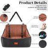71G4O5uAEnL._AC_SL1500_.jpg Dog Car Seat for Medium & Large Dogs Up to 55lbs, Memory Foam Cushion, Washable Cover, Safety Straps & Non-Slip Bottom(Black/Brown,Large)
