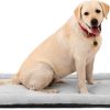 Dog Crate Pad Washable, Ultra Soft Plush Crate Mat for Medium Large Dogs, Non Slip Cushion for Metal Crates, Indoors or Travel, 42 x 28 Inch, Gray