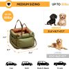71IMjhQq1VL._AC_SL1500_.jpg FUNNYFUZZY Dog Car Seat for Medium Sized Dogs, Waterproof 3 in 1 Soft Leather Dog Car Bed for Travel and Home,Portable and Safety,Fits Pets Up to 35 lbs(Green)