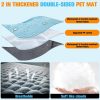 EXPAWLORER Outdoor Dog Bed, Portable Waterproof Reversible Camping Travel Durable Dog Bed, Large Pet Mat Machine Washable Indoor for Medium Large Dogs Puppy Cats Sleeping Outside 26"x43" Blue & Grey