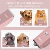 71KtDWReKyL._AC_SL1500_.jpg 2-in-1 Professional Dog Grooming Kit - Low Noise, Waterproof, USB Rechargeable, and Safe Ceramic Blade - Gift for Dogs and Cats (Pink)